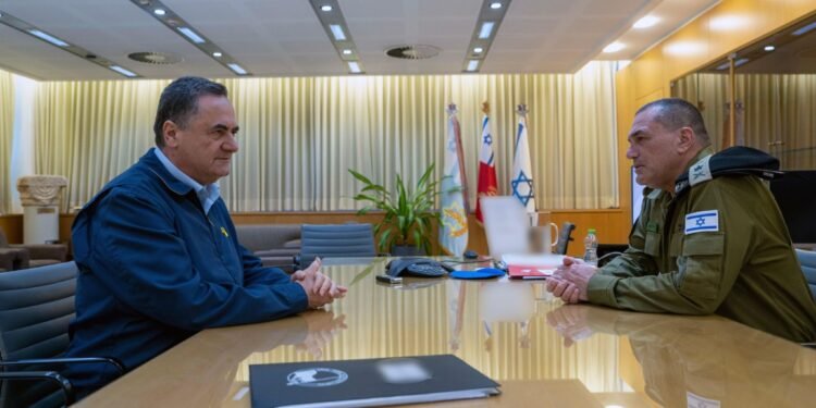 שר הביטחון ישראל כץ רב אלוף אייל זמיר